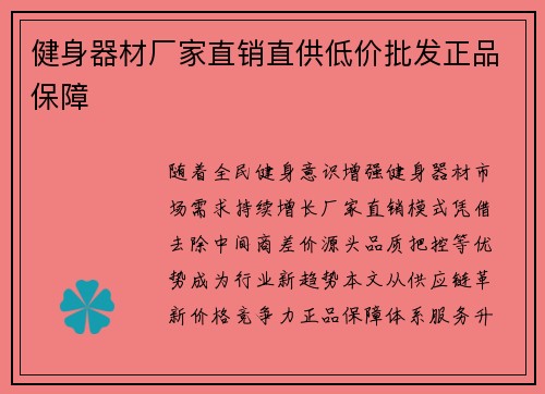 健身器材厂家直销直供低价批发正品保障